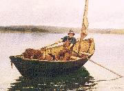 Picknell, William Lamb, Man in a Boat